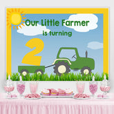 Lofaris Boys 2Nd Birthday Backdrop Farmer